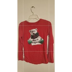 Red Christmas long-sleeved shirt